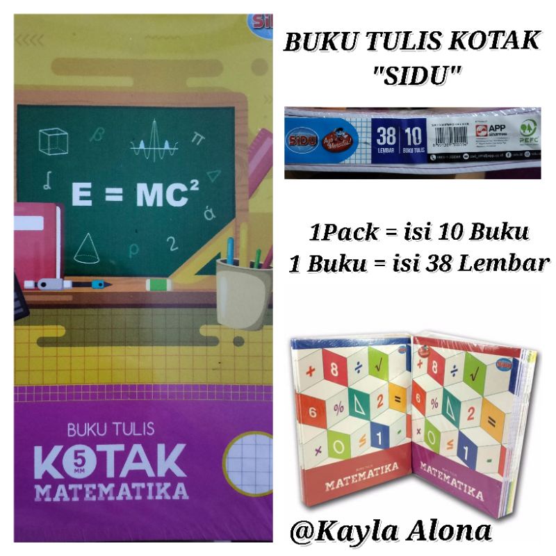 BUKU TULIS KOTAK &quot; SIDU &quot; ( 1PACK = ISI 10 BUKU )