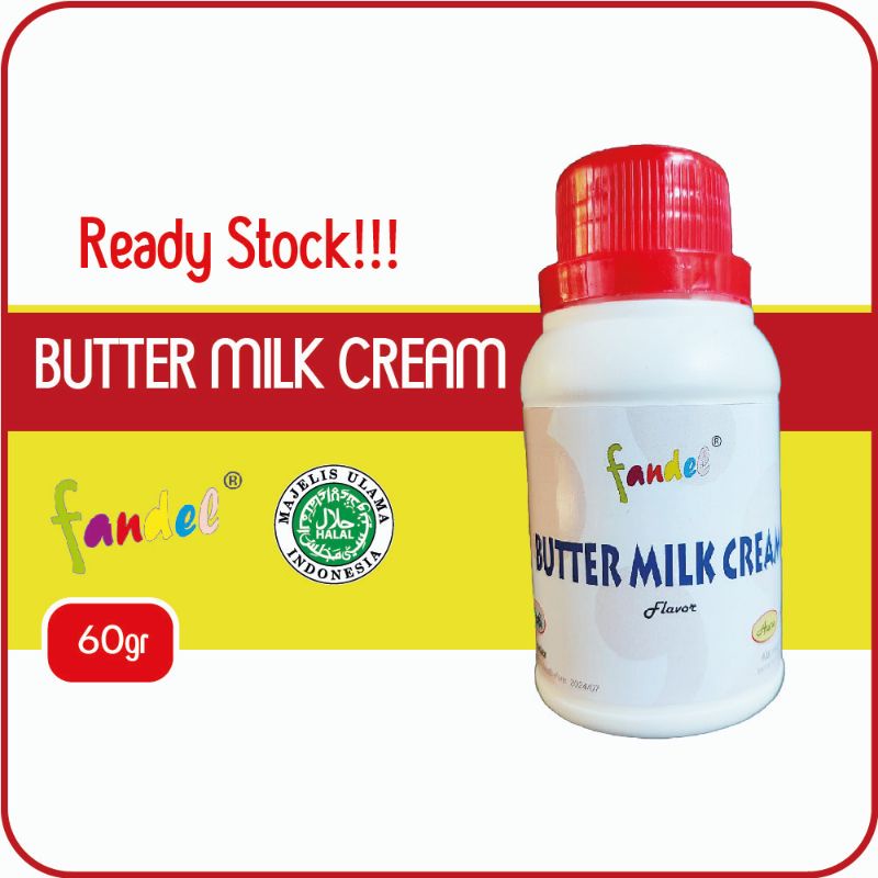 

Butter Milk Cream Fandel 60gr Bahan Kue perisa Susu