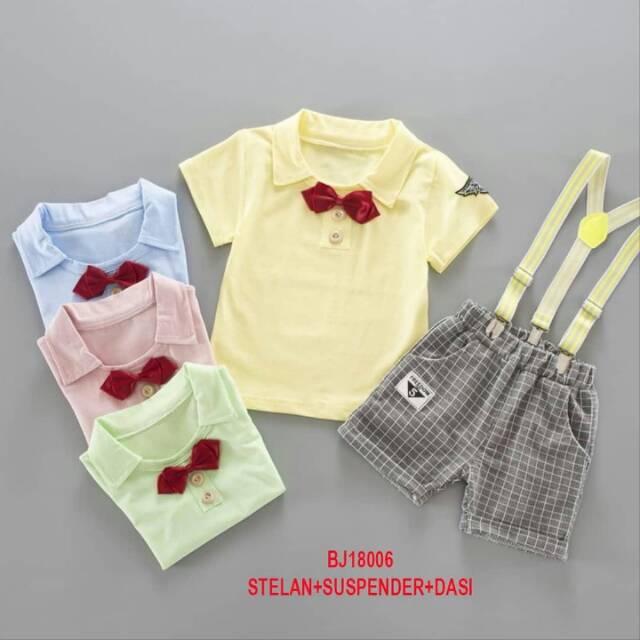 Set anak suspender+ dasi