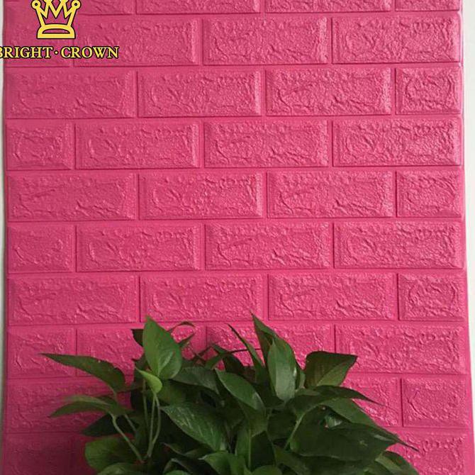 Promo (Kk) Wallpaper 3D Foam Model Batu Bata Ketebalan 4Mm - Merah <