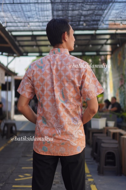 Sidamuliya Batik Kemeja Pria Slimfit Premium Dirandra Lengan Pendek