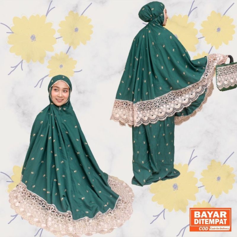 Mukenah rubiah dewasa motif rendah terbaru