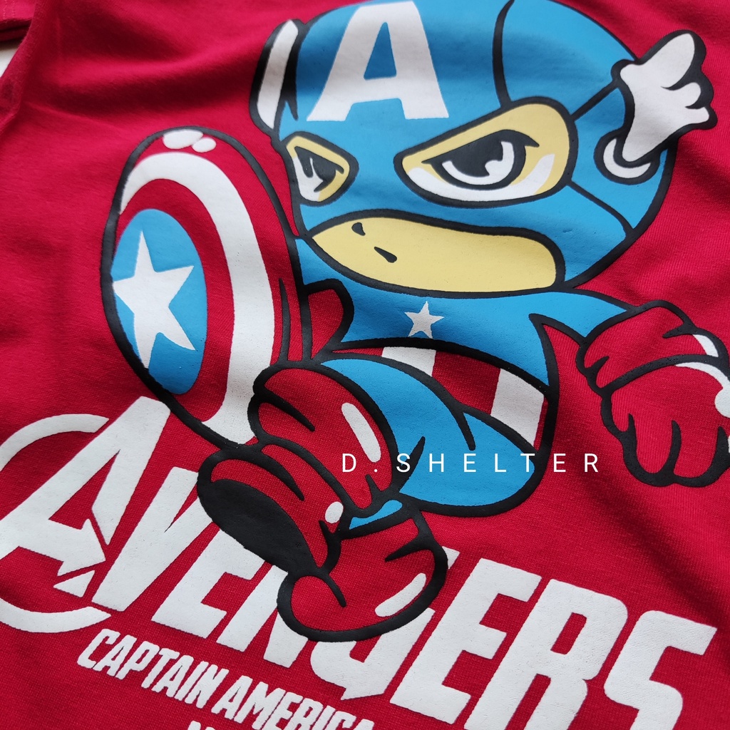 KAOS DISTRO ANAK CAPTAIN AMERICA MERAH