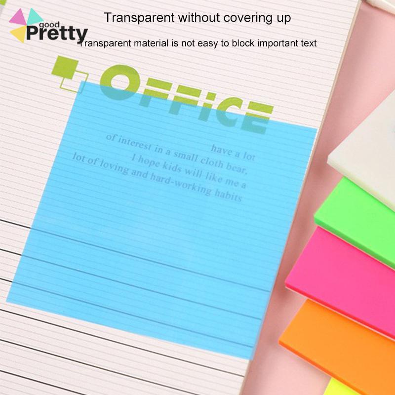 50PCS Stiker Transparan Fluorescent Tanpa Cover - PD