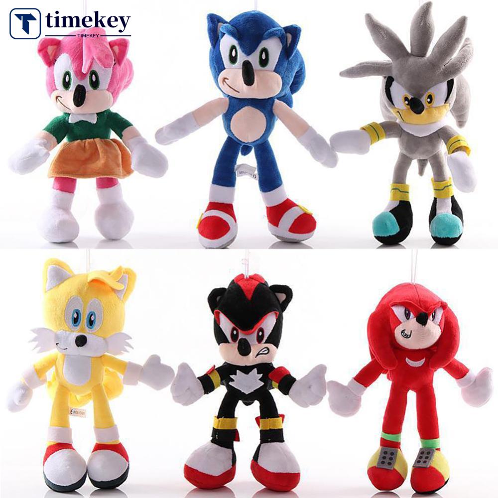 Timekey Mainan Boneka Stuffed Plush Kartun Hewan Landak Super Sonic 28CM Variasi 6 Model Untuk Anak G3J6