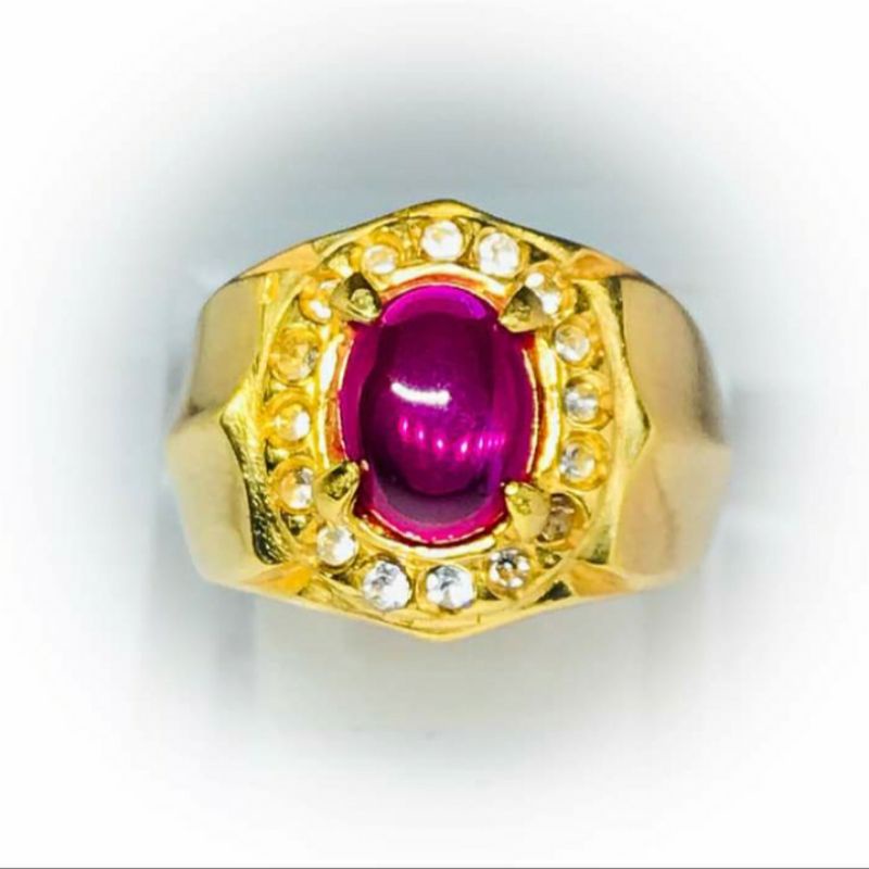Cincin permata merah Siem Bangkok Asli Kwalitas Istimewa