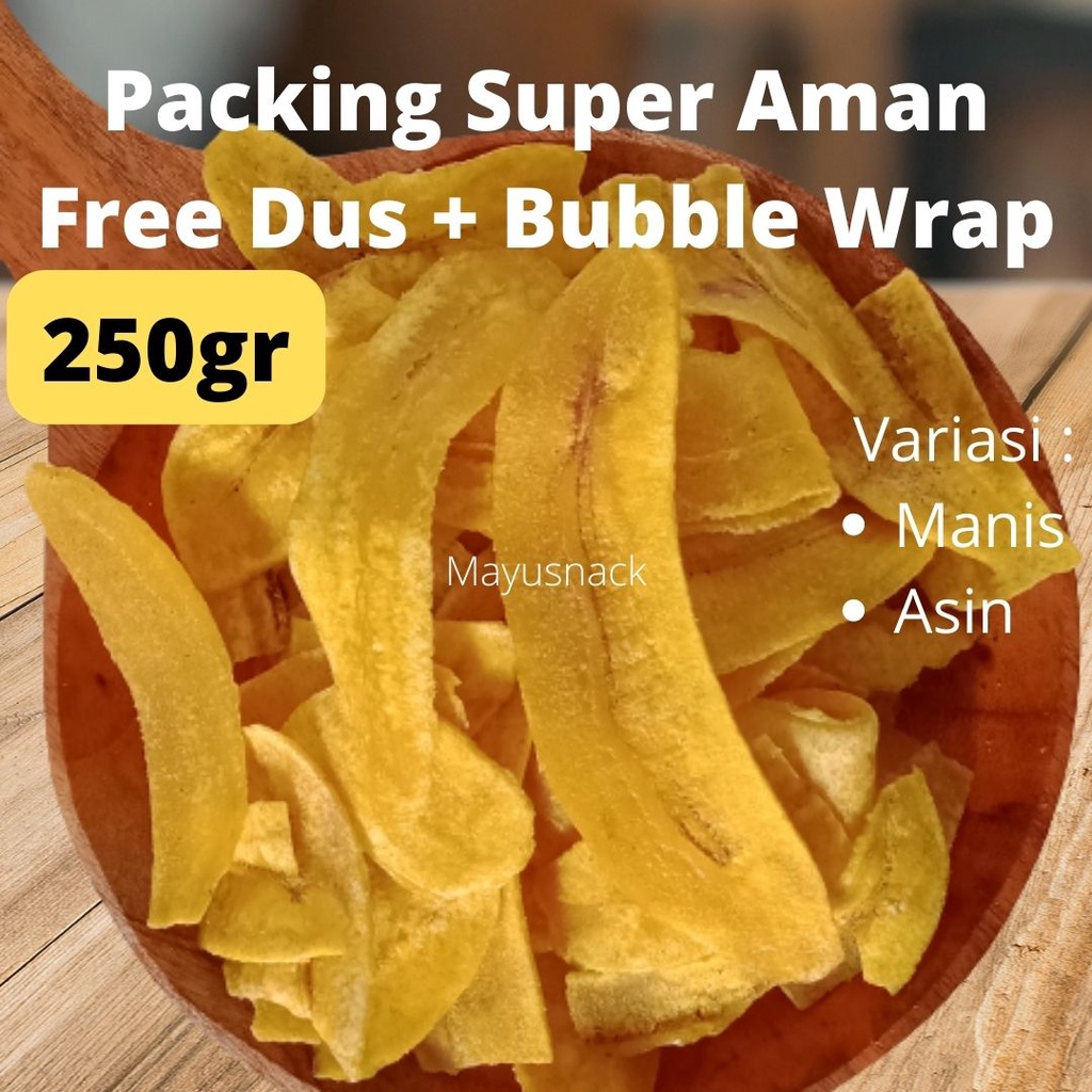 Jual Keripik Pisang Asin Gurih Tipis 250gr Snack Kiloan Cemilan Camilan