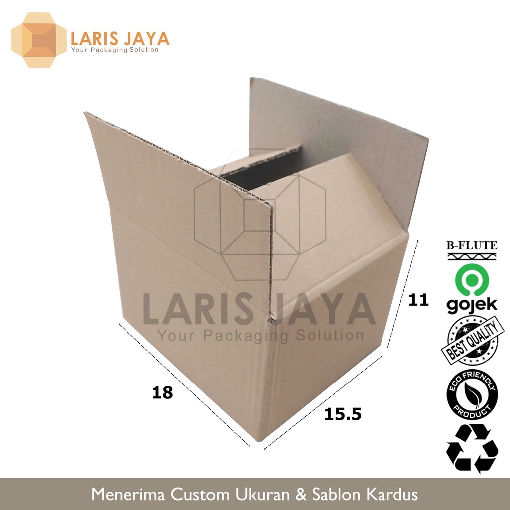 

Kardus | Box | Karton | Kotak Packing - 18 x 15,5 x 11 cm ( Kardus 18 x 15.5 x 11 cm )
