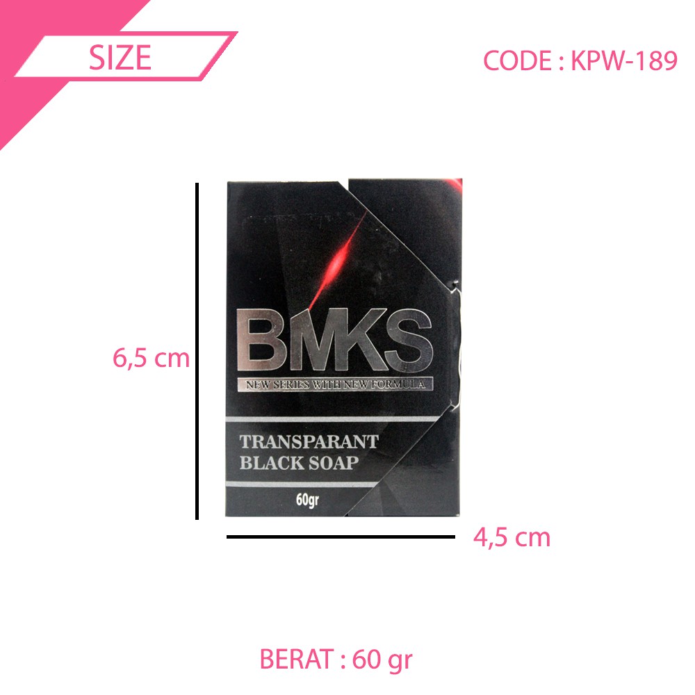 BMKS WHITENING BLACK SOAP BPOM ORIGINAL / BMKS SOAP - KPW-189