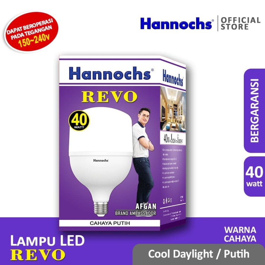 HANNOCHS Lampu LED REVO 40 WATT - Cahaya Putih - Garansi 1 Tahun