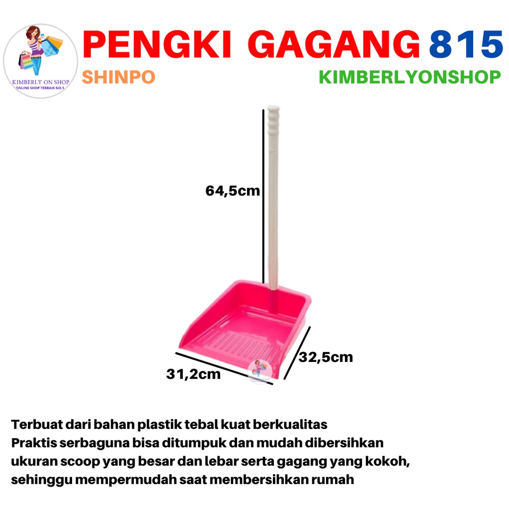 Pengki Shinpo SIP 815 | Pengki Sampah | Pengki Plastik | Pengki Gagang