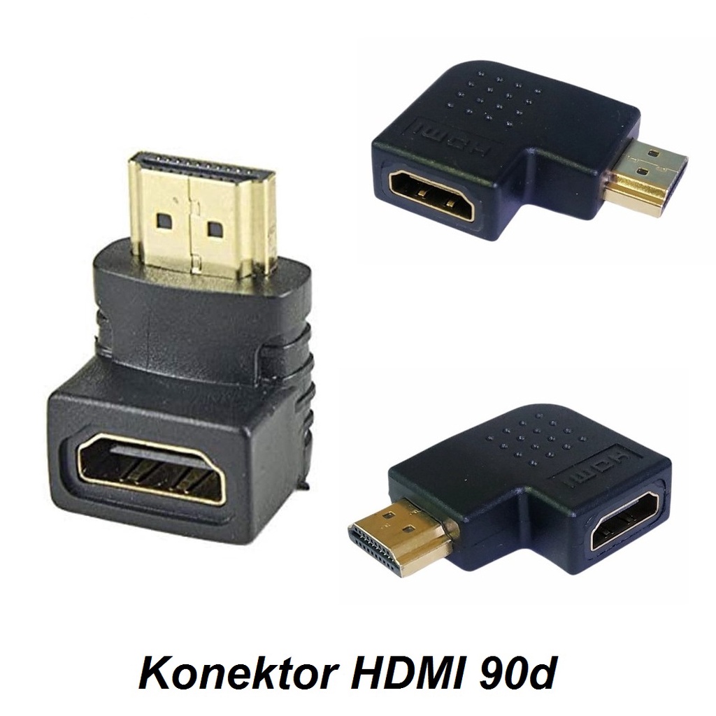 Konektor / Connector HDMI M - F L 90d