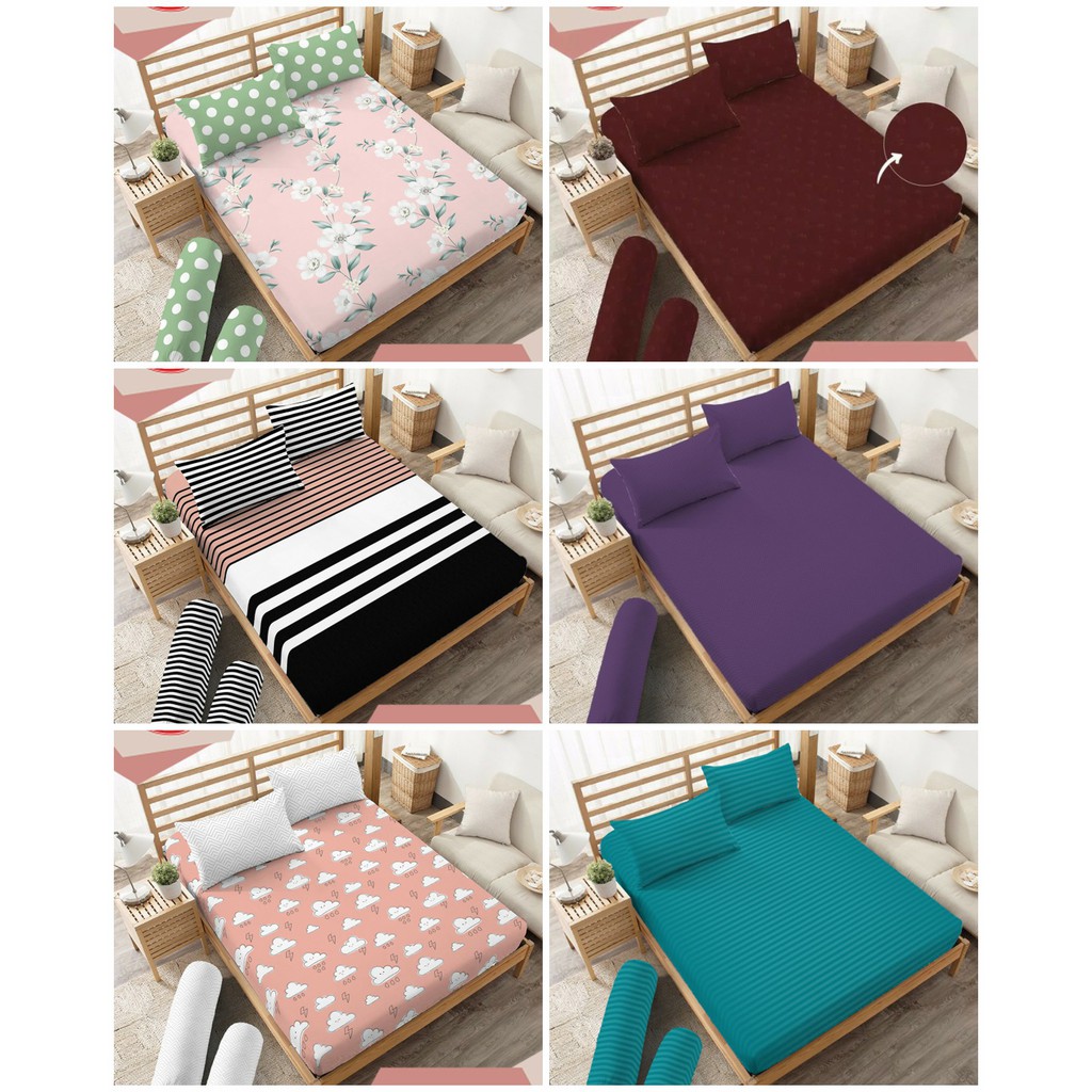 Sprei Kintakun D'luxe Ukuran 180x200 & 160x200 - Minimalis / Emboss Edisi 2