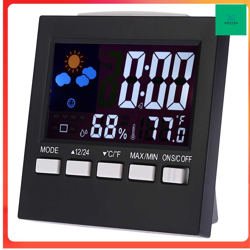 TD-DCB Jam Alarm LED Thermometer Hygrometer Forecast Weather Station - 2159T