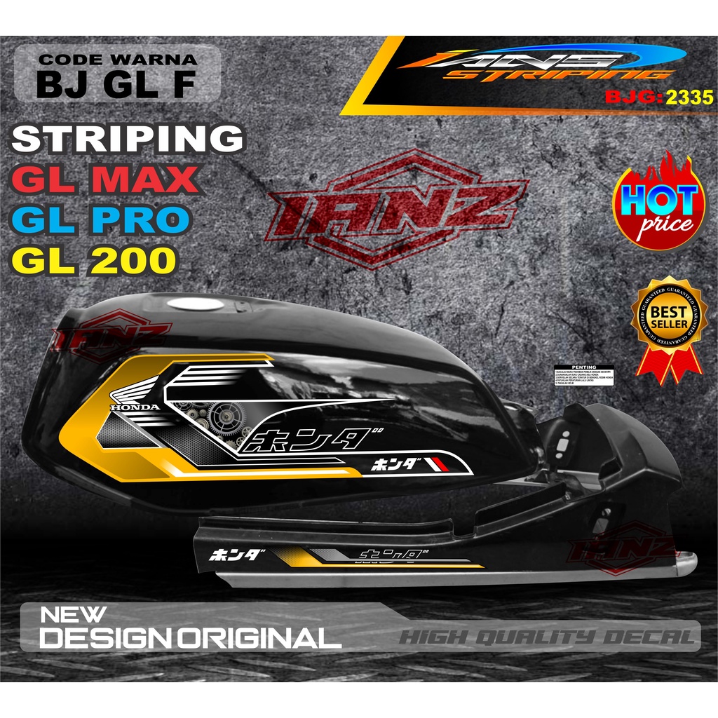 STIKER MOTOR GL PRO TERBARU / STIKER MOTOR GL TERMURAH / STRIPING MOTOR GL 100 / STIKER MOTOR