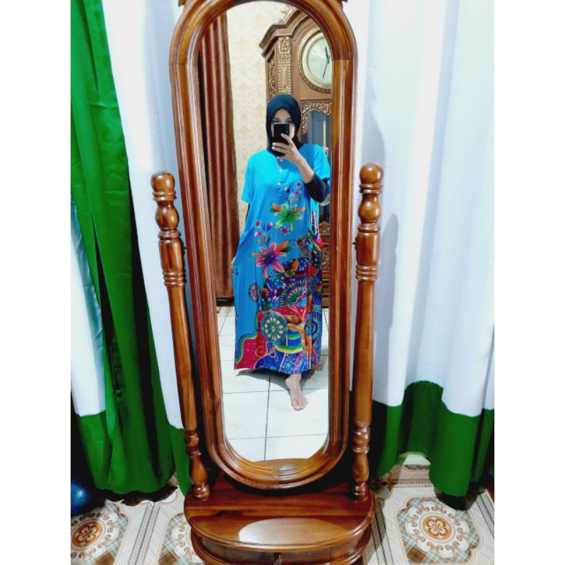 daster kencana ungu lebel biru