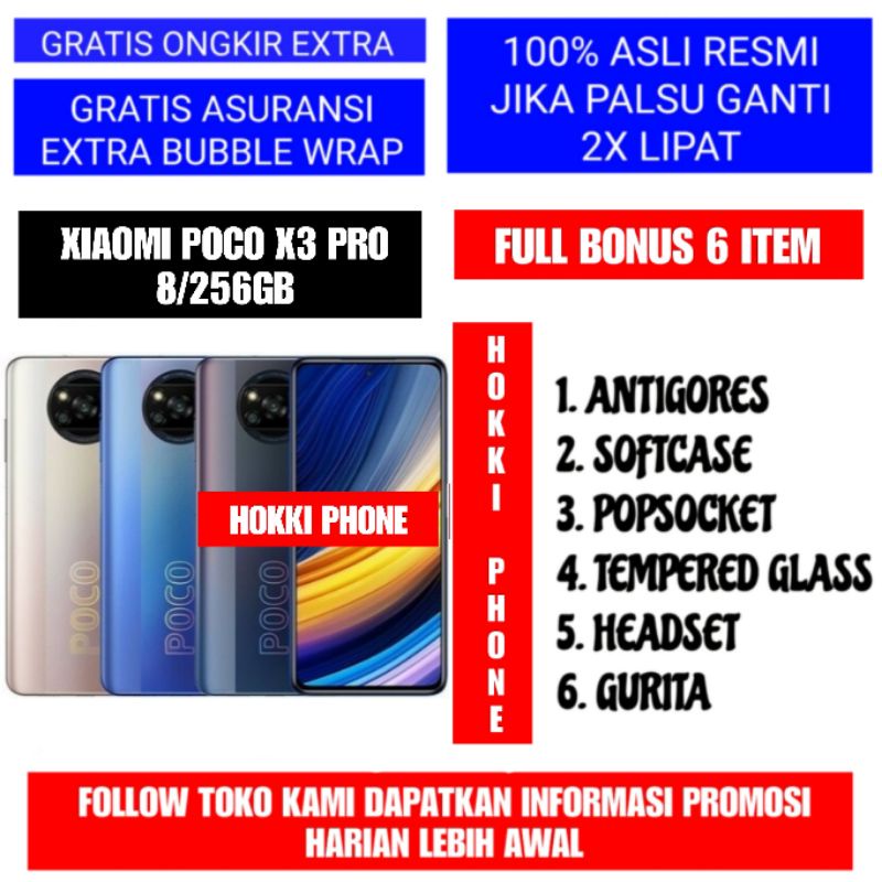 XIAOMI POCO X3 PRO RAM 8GB ROM 256GB GARANSI RESMI XIAOMI 2 TAHUN