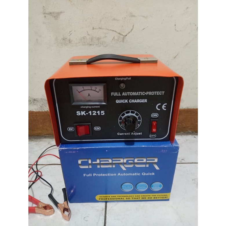 charger accu Aki 6v 12v 15a