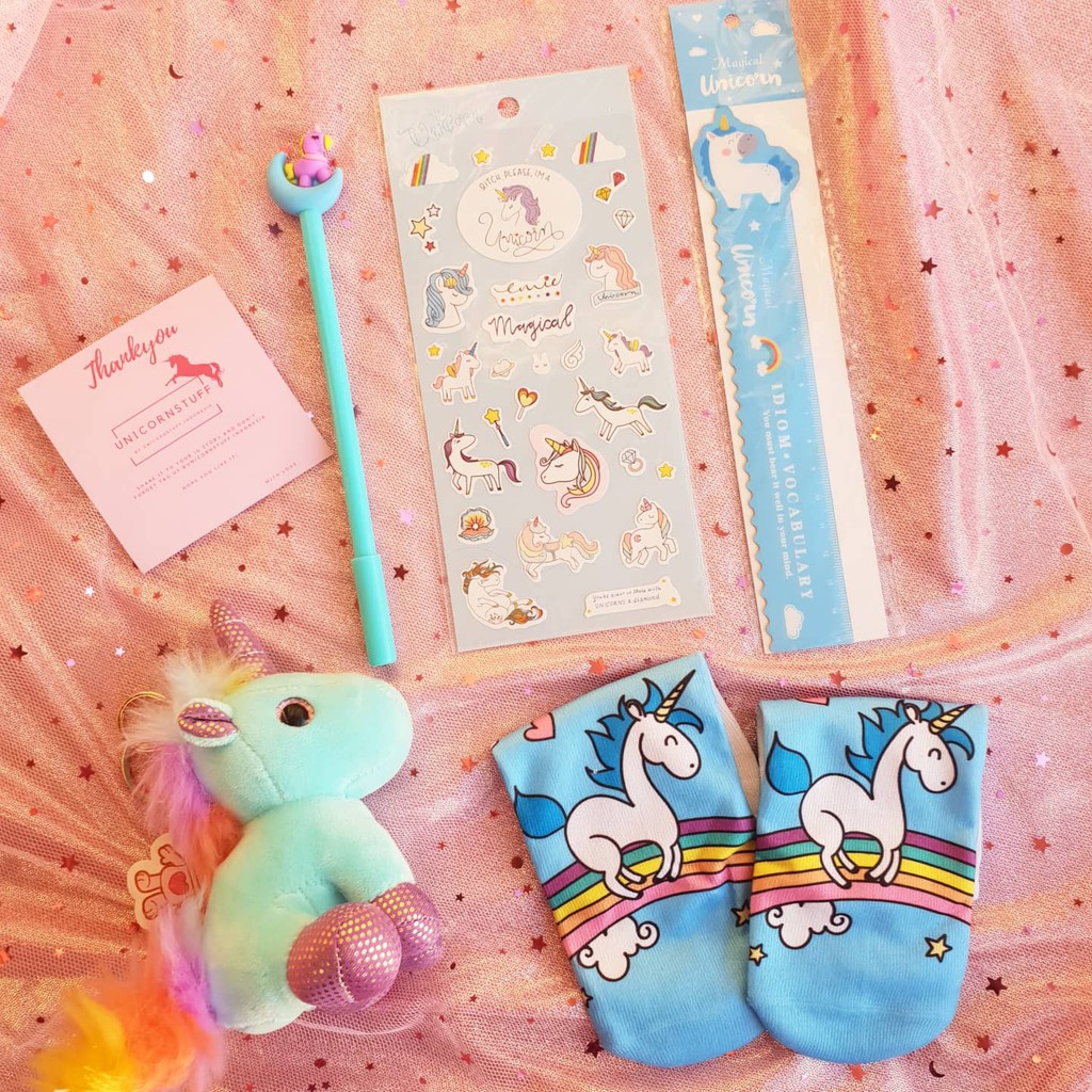 UNICORN STUFF INDOENSIA Paket Kotak Kado Anak motif unicorn 1 Set box unicorn