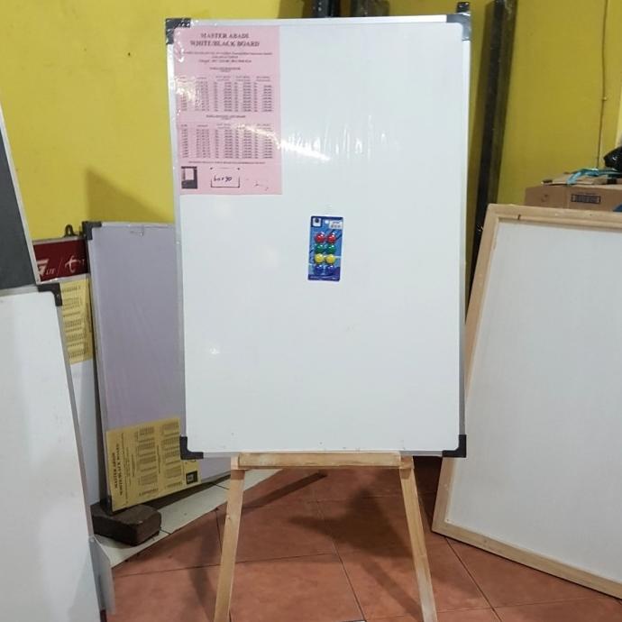 

papantulis whiteboard magnetik standing kayu 60x90cm