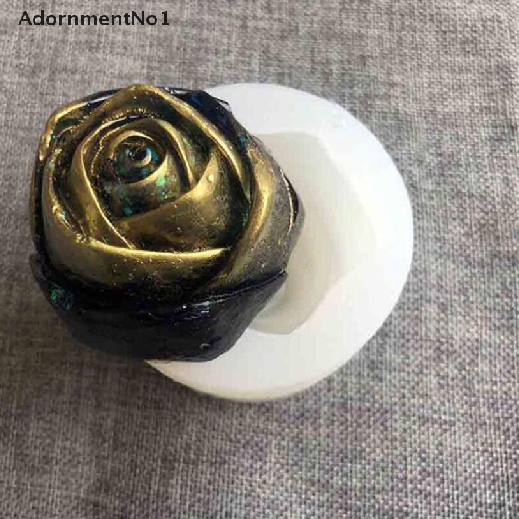 (AdornmentNo1) Cetakan Resin Bentuk Bunga Mawar 3D Bahan Silikon Untuk Kerajinan Tangan DIY