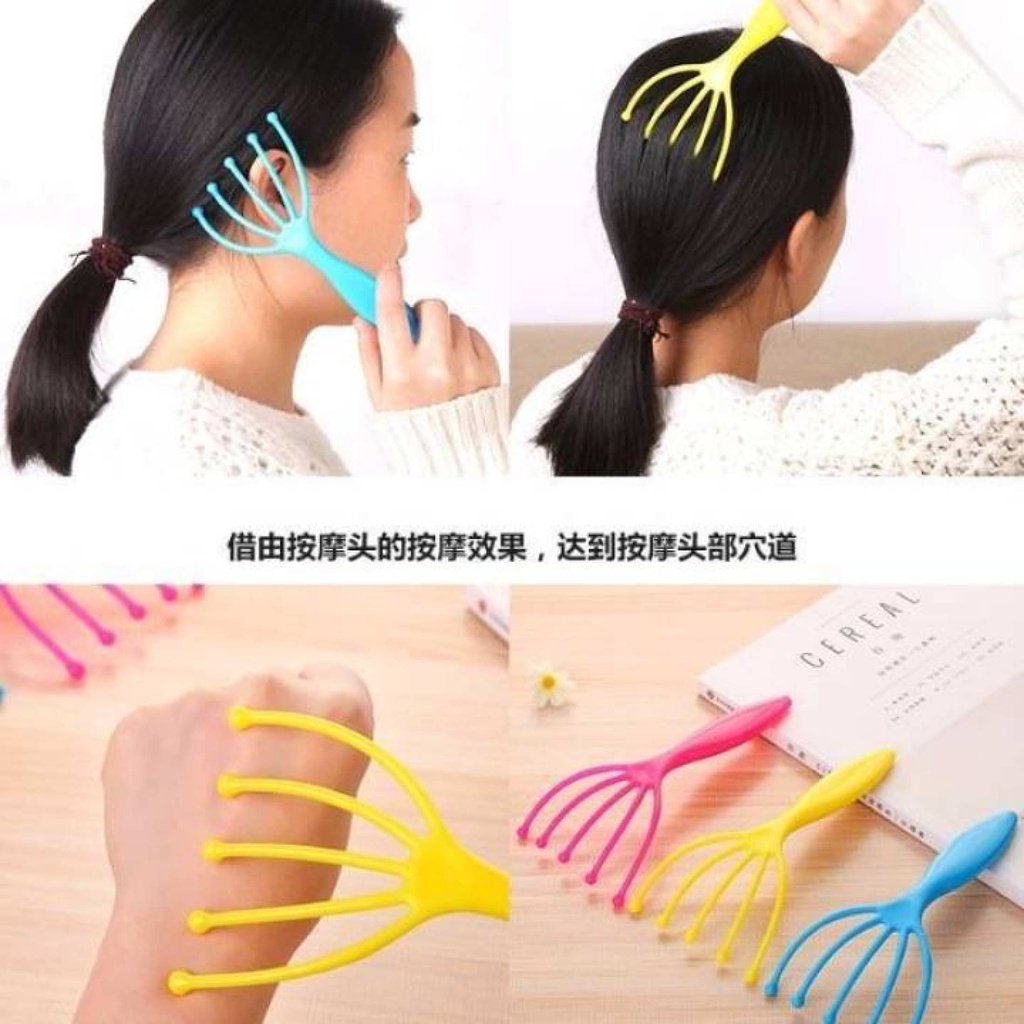 [100% Ampuh] 1Pcs Alat Pijat Kepala Head Spa Massager Scalp Alat Refleksi Pemijat Kepala Kaki Tangan Plastik Manual