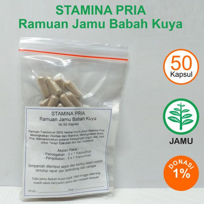 Open Ds] Stamina Pria Sehat 50 Kapsul Toko Jamu Babah Kuya Racikan Herbal