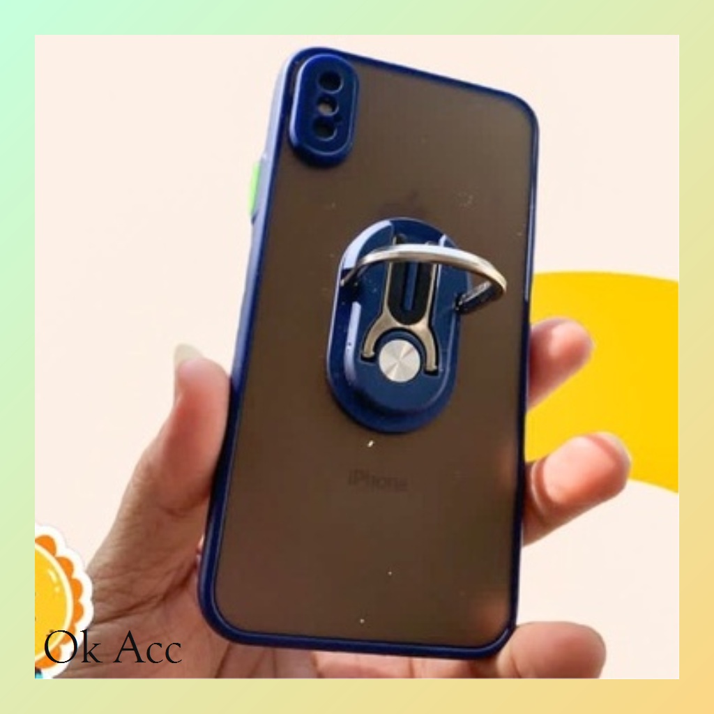 Softcase Casing Ring Stand FC MB for Vivo V11 V11i V20 V21 V23e V5 V5s S1 Pro Y12 Y15 Y17 Y15s Y19 Y20 Y20i Y20s Y30 Y30i Y50 Y51 Y53 Y55 Y71 Y75 Y81 Y83 Y85 V9 Y91C Y91 Y93 Y95 Z1