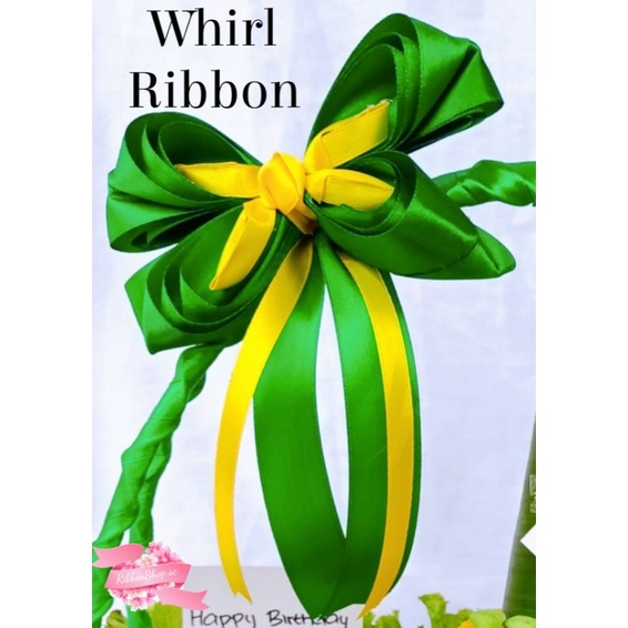 

Whirl Ribbon 20x15cm. Pita jadi / Pita hampers / Pita unik / Pita kado / Pita rambut