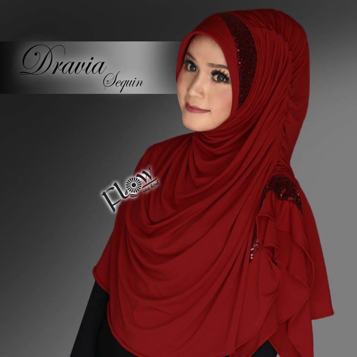 hijab / jilbab instan Syria Dravia Sequin