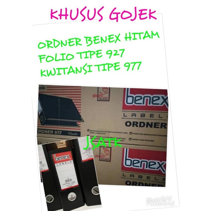 

BISA COD ORDNER BENEX HITAM 927 FOLIO 977 KWITANSI KHUSUS GOJEK PROMOKode 2635