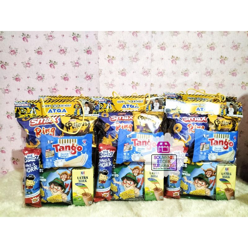 Bingkisan Murah SNH10|| Bingkisan Berbagi || Bingkisan Ulang Tahun || Bingkisan Hari Raya || Souvenir Snack || Souvenir Custom || Snack hangtag