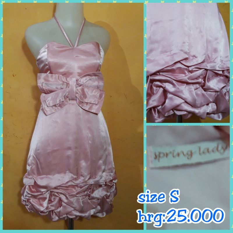 dress satin pink