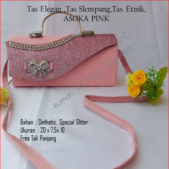 Tas Elegan ,Tas Slempang,Tas Etnik,ASOKA PINK