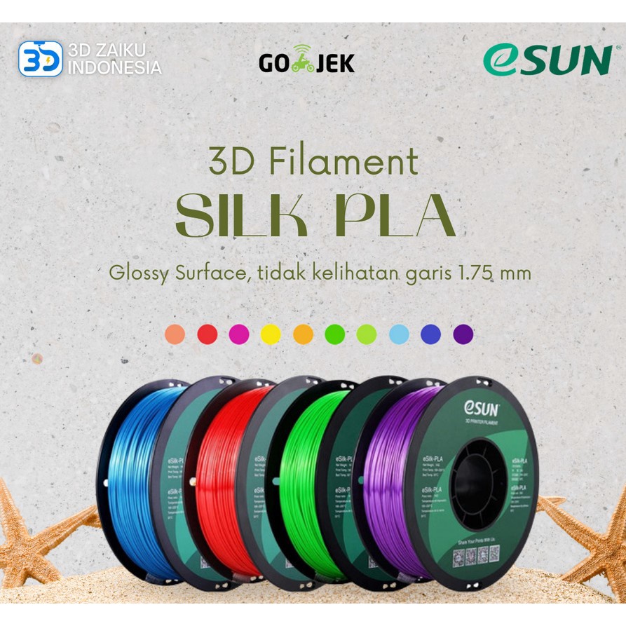 eSUN 3D Filament Terbaru Silk PLA 1.75 mm