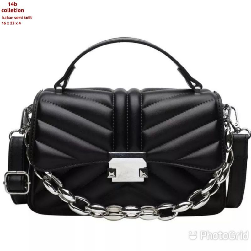 tas selempang wanita kotak mini kulit/tas pesta kondangan bahu one shoulder jinjing hnm zara brended