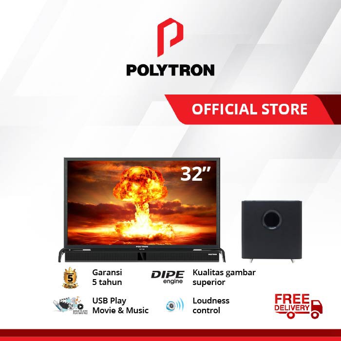 POLYTRON Cinemax Soundbar LED TV 32" PLD 32B1550 /W