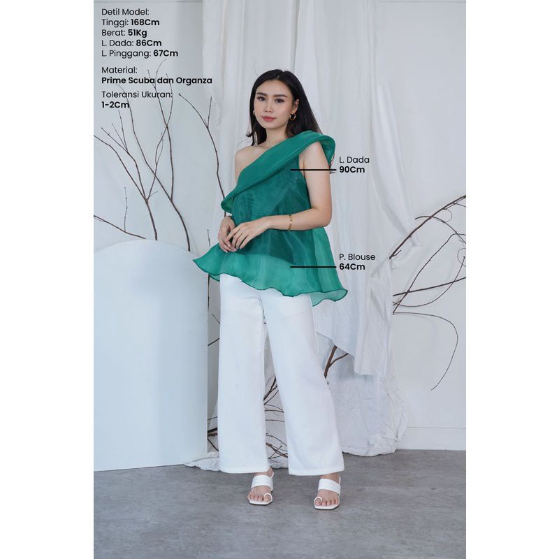 Blouse organza tibe / Blouse Organza / blouse natal / baju natal murah / baju imlek / baju import / 