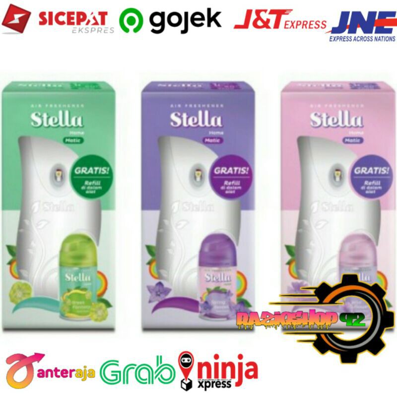 Stella Matic Mesin + Refill + Baterai Pengharum Ruangan Otomatis