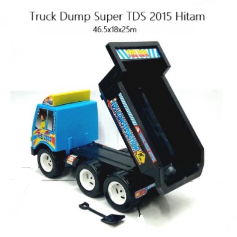 TDS 2015 H - Mainan Truk Jomplang pasir Dump Ban Warna Hitam TDS Hitam 2015