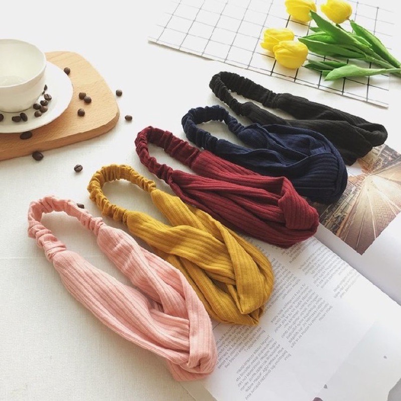 BANDANA HEADBAND KOREA / BANDO SILANG KOREA IMPORT / HEADBAND KOREA IMPORT