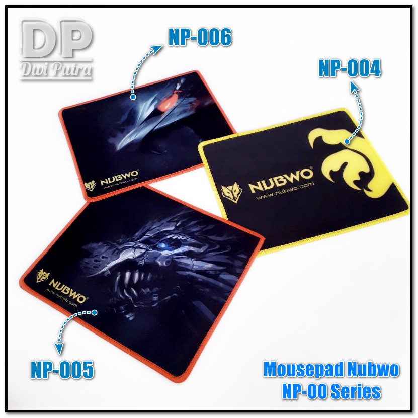 MOUSEPAD NUBWO NP SERIES - STANDARD SIZE // GAMING KANTOR MURAH ANTISLIP ALAS RUBBER PINGGIR OBRAS