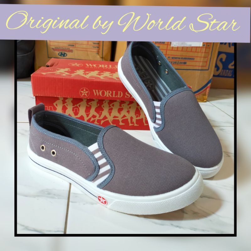 Sepatu Slip On Pria Dan Wanita World Star Dylon 121 (Original)