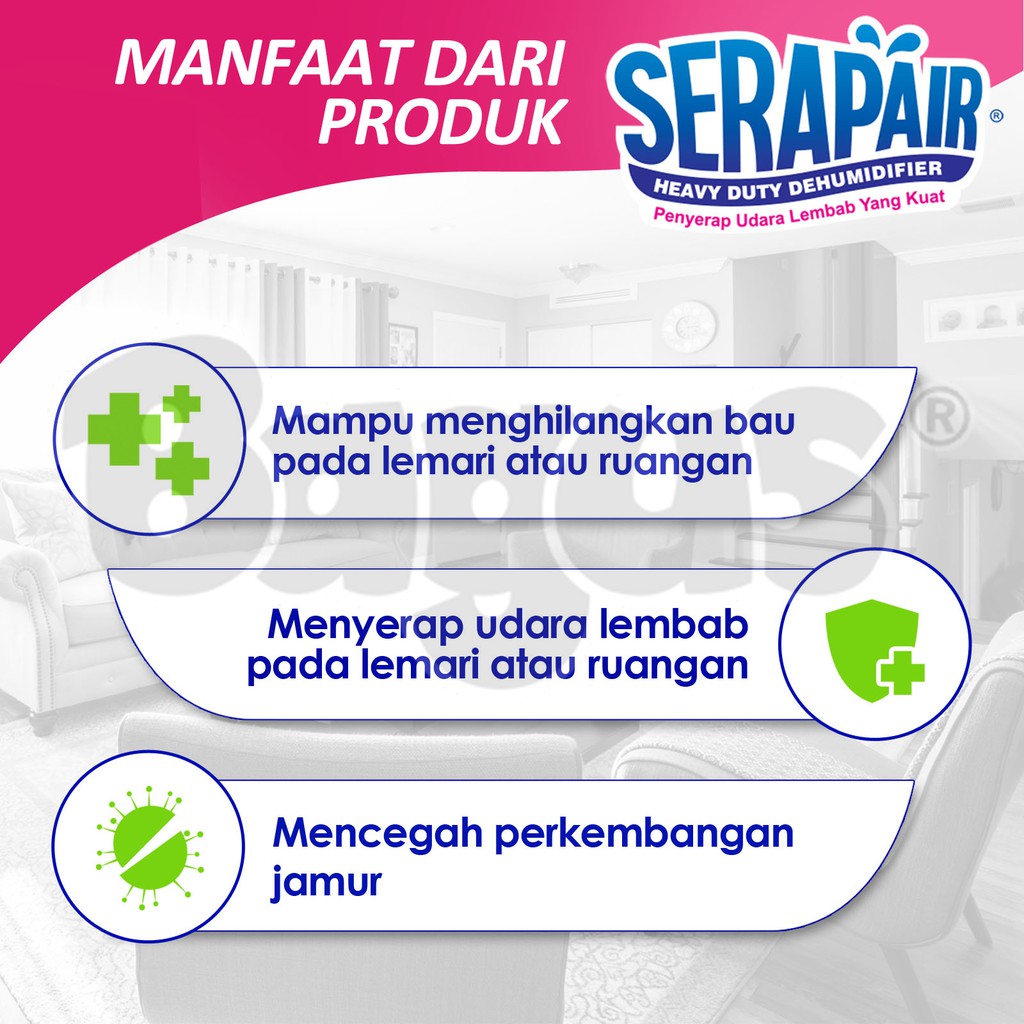 Ktmstore Bagus Serapair Square Box serap air 700 ml Non Perfume Putih W-20402