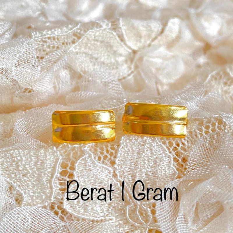 Anting Jepit Emas Muda Dewasa Model Belah 1 Gram