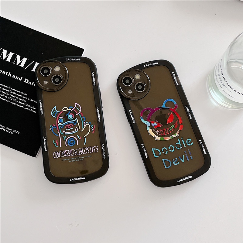 Case Silikon Transparan Motif Mata Besar Untuk Iphone 13 12 11 pro max x xs xr xsmax 7 8 plus