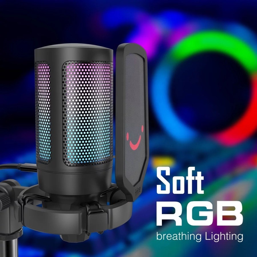 FIFINE A6 Ampligame RGB Gaming Condenser Microphone