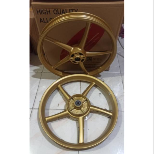 Velg racing mx rossi model rcb gold palang 5 jupiter copy racing boy ori