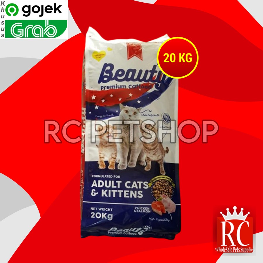 GOSENDBeauty Cat Food premium makanan Kucing Dewasa Anakan Kitten 20KG