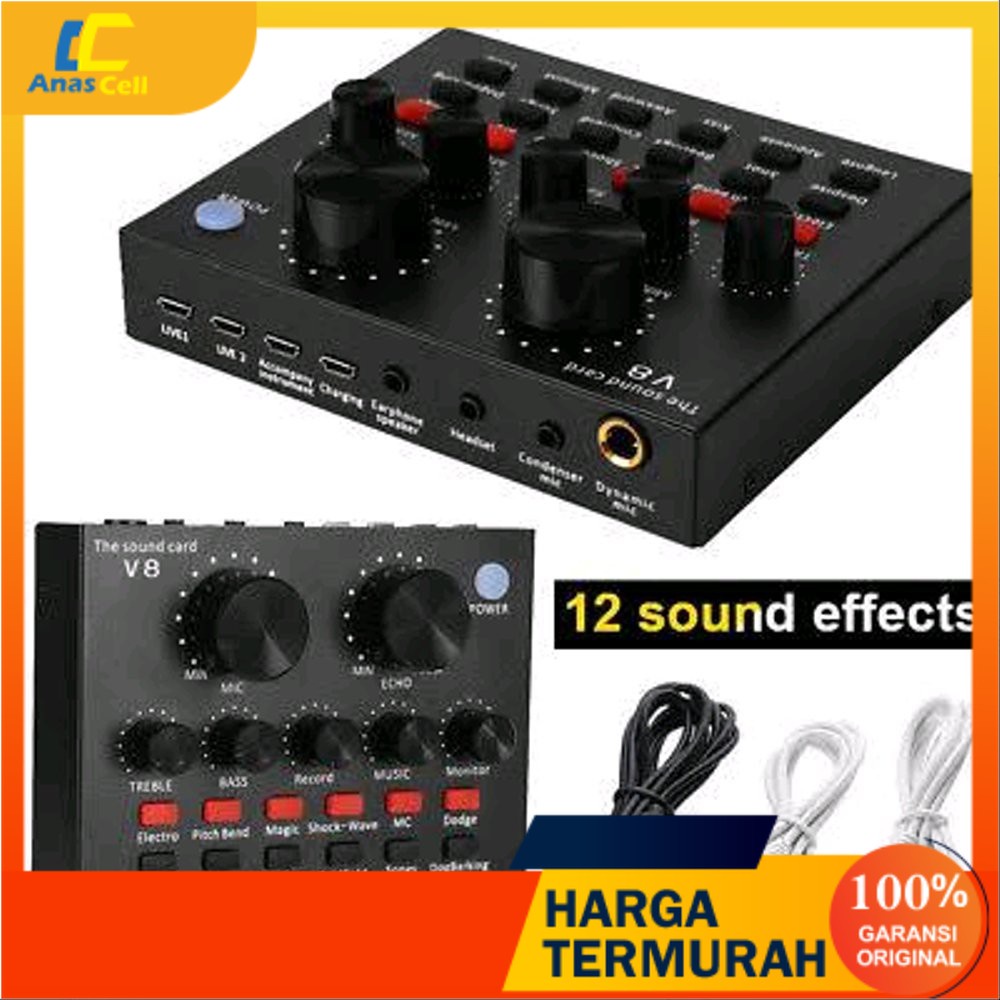 Jual Sound card V8 Mixer Bluetooth SoundCard V8 Audio USB External